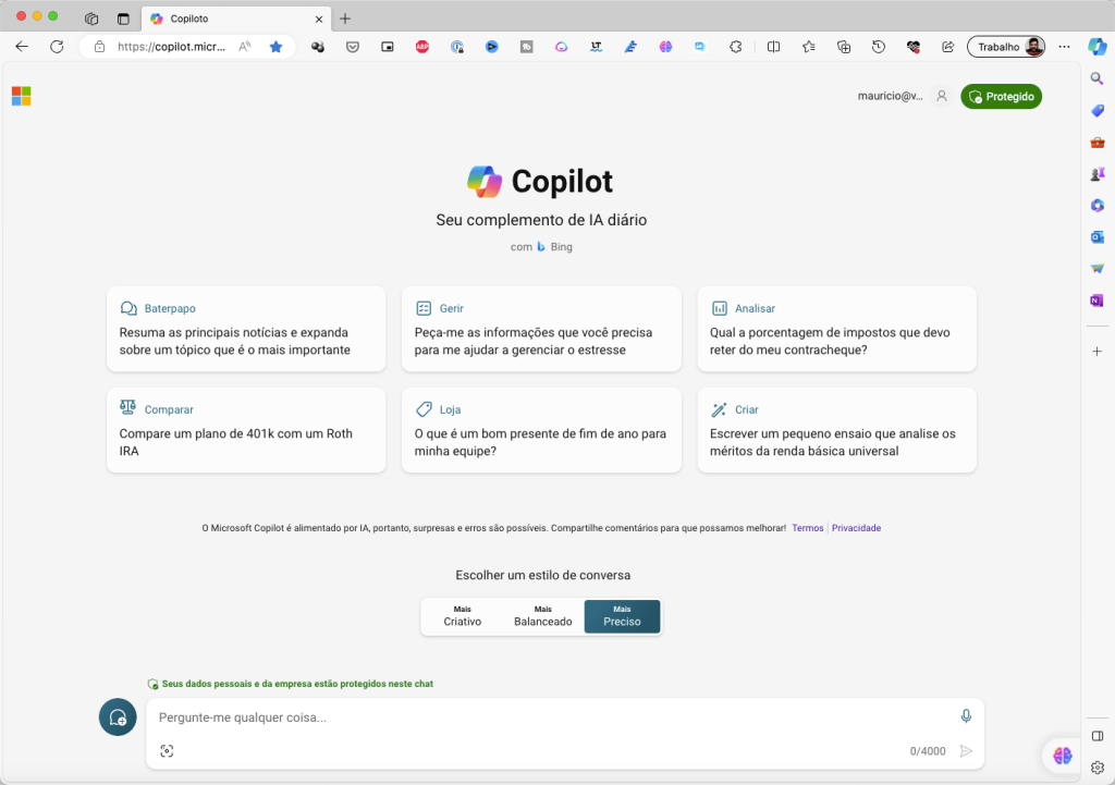 Microsoft Edge lança modo “AI-Copilot” para rivalizar com o navegador da OpenAI